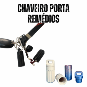 Chaveiro Porta Comprimidos Para Transportar Cápsulas