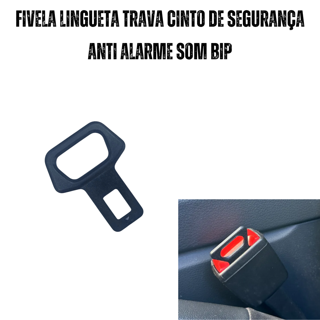 Fivela Lingueta Trava Cinto De Segurança Anti Alarme Som Bip
