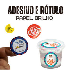 Adesivo e Rótulo Papel Brilho