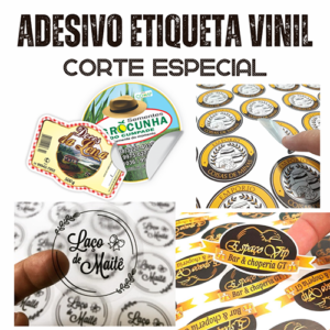 Adesivo Etiqueta Vinil Impressão UV Corte Especial