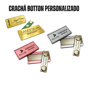 Crachá Botton Broche Empresa Personalizado Magnético Com Imã