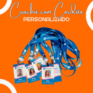 Crachá com Cordão Personalizado